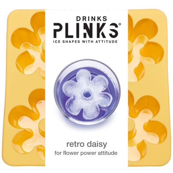 DrinksPlinks Retro Yellow Daisy Tray + Packaging