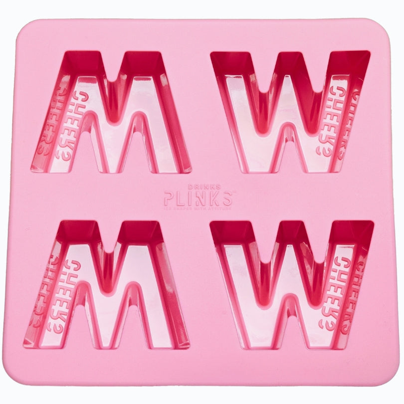 Ice Cube Tray - Pink Letter M  for Mum