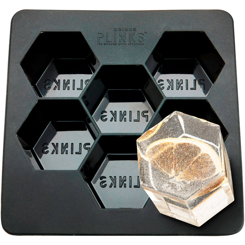 Hexagon Ice Cube Shape - DrinksPlinks