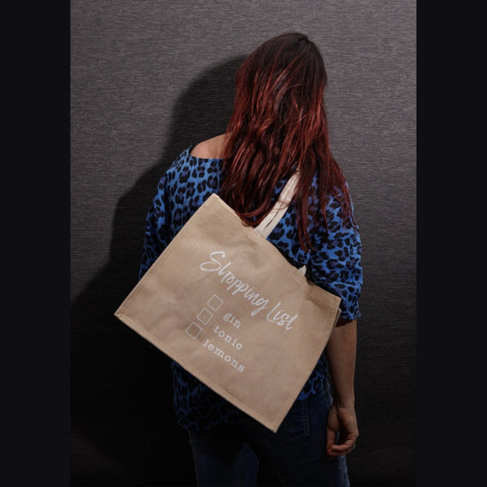Shopping List G is for Gin - Market Shopper Bag