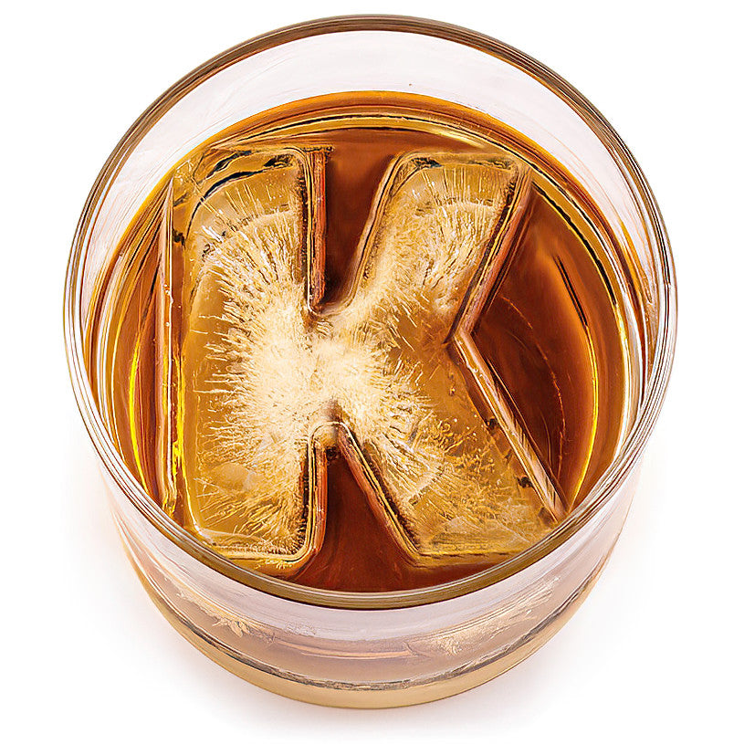 DRINKSPLINKS Personalized Letter K Monogram Ice Cube Mold - Silicone Ice  Cube Mold Trays with Big Letters of the Alphabet for Custom Monogram Shaped