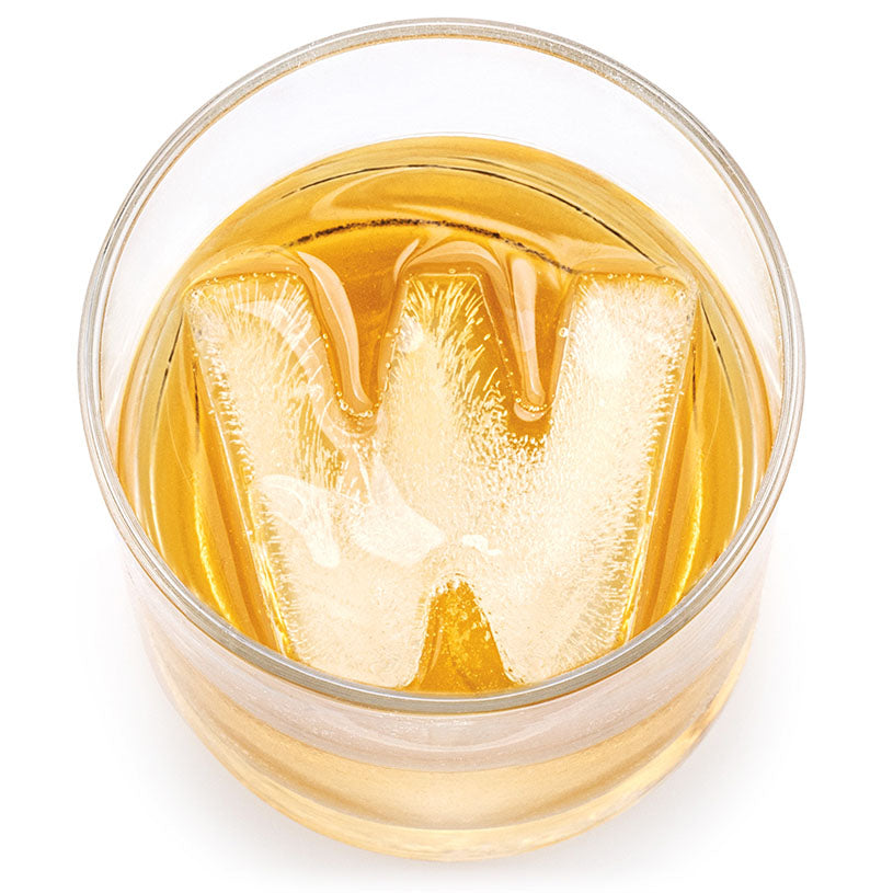 DRINKSPLINKS Customized Letter V Monogram Ice Cube Mold - Silicone Ice Cube  Mold Trays with Big Letters of the Alphabet for Custom Monogram Shaped Ice